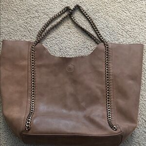 Brown Chain Strap Women's Bag Leather